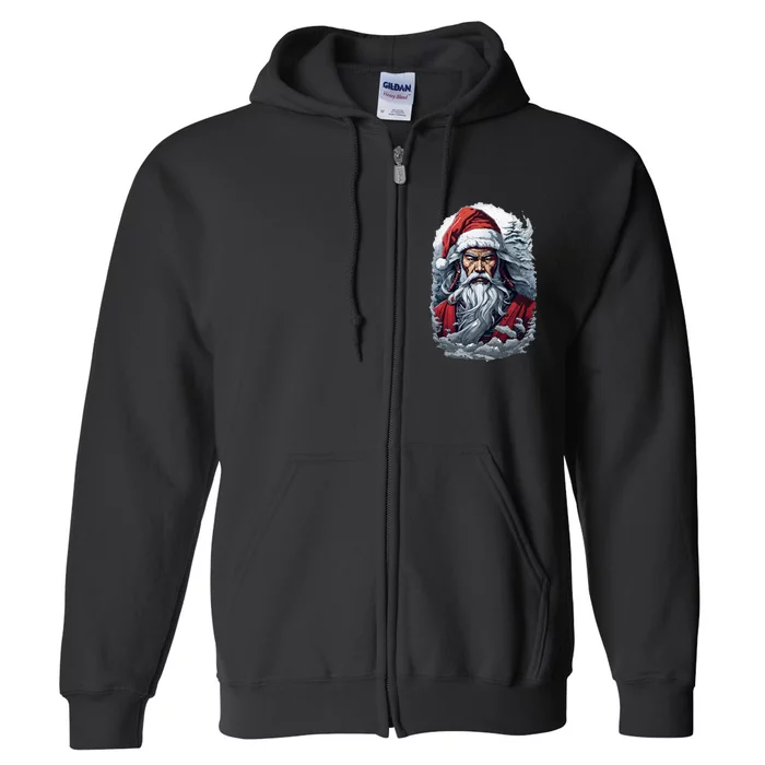 Samurai Santa Claus Full Zip Hoodie