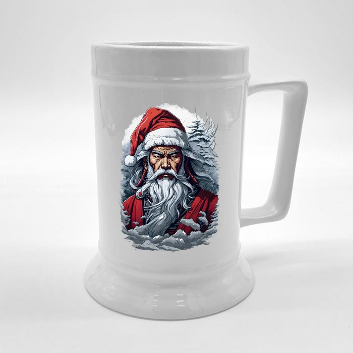 Samurai Santa Claus Front & Back Beer Stein