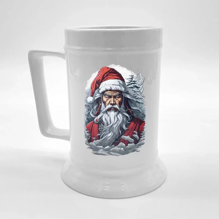 Samurai Santa Claus Front & Back Beer Stein