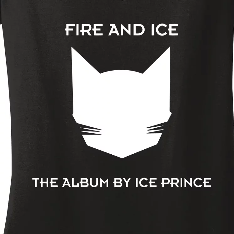 Scc Super Cool Cats Presents Fire And Ice 24 The Album By Ice Prince Women's V-Neck T-Shirt