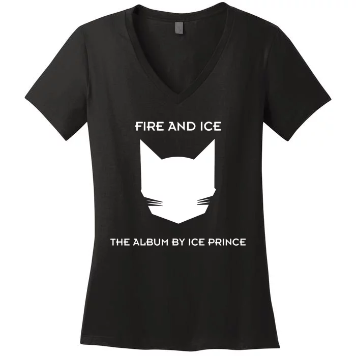 Scc Super Cool Cats Presents Fire And Ice 24 The Album By Ice Prince Women's V-Neck T-Shirt