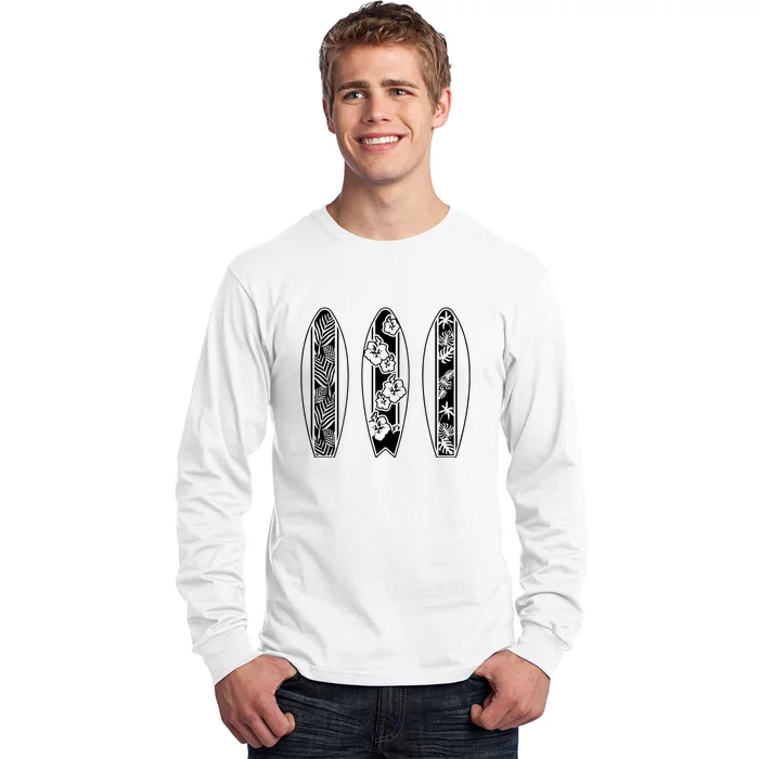 Surfing Surfboard Classic Retro Surfboarder Surfer Surf Life Long Sleeve Shirt