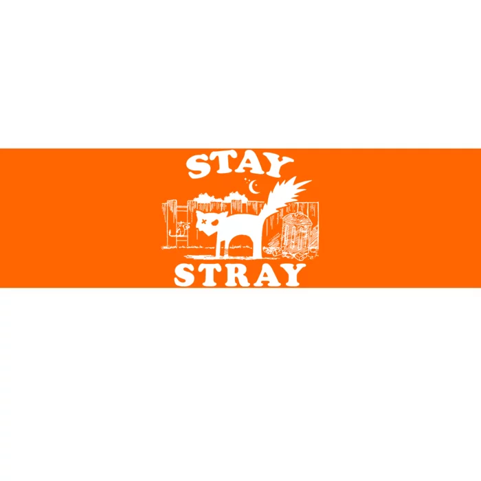 Stay Stray Cat Funny Black Cats Adventure Bumper Sticker