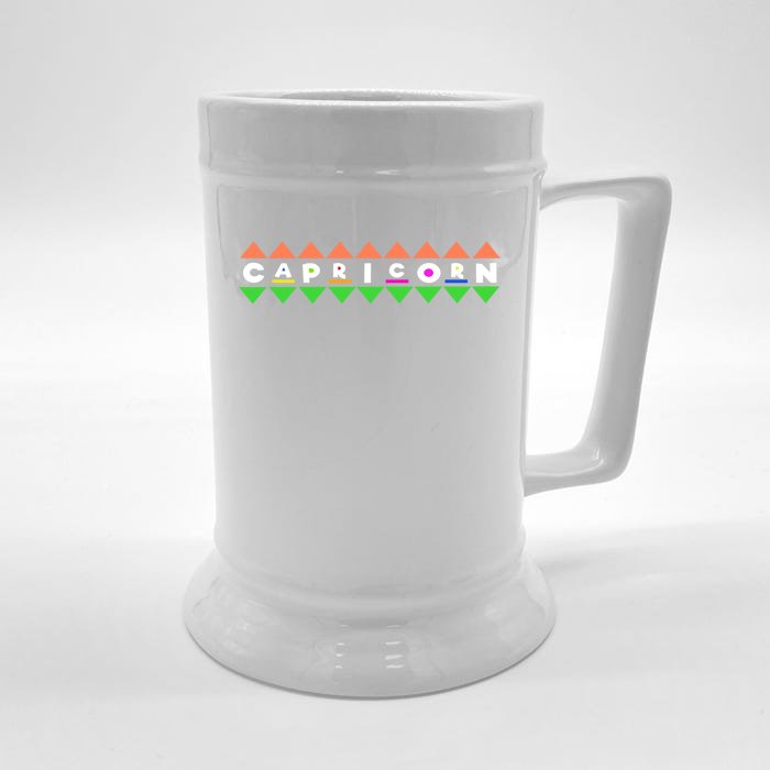 Stylish Saying Capricorn Zodiac Superstitions Horoscope Gift Front & Back Beer Stein