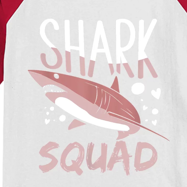 Shark Squad Cute Sharks Lover Fan Kids Colorblock Raglan Jersey