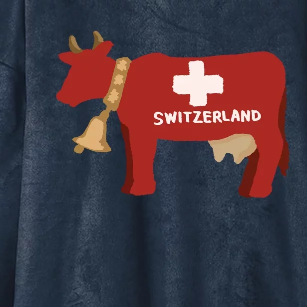 Switzerland Swiss Cow Hooded Wearable Blanket