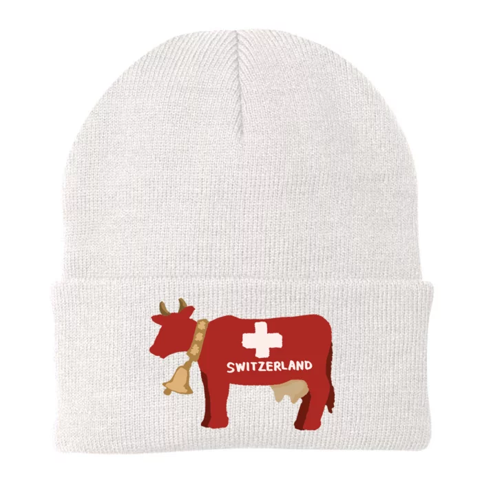 Switzerland Swiss Cow Knit Cap Winter Beanie