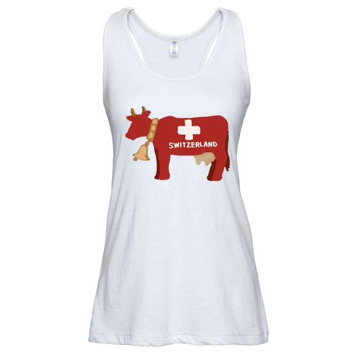 Switzerland Swiss Cow Ladies Essential Flowy Tank