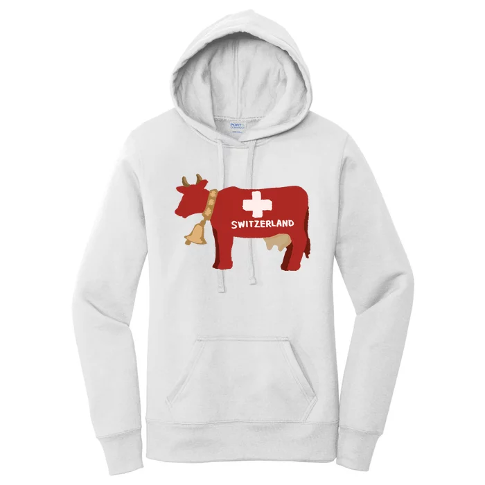 Switzerland Swiss Cow Women's Pullover Hoodie