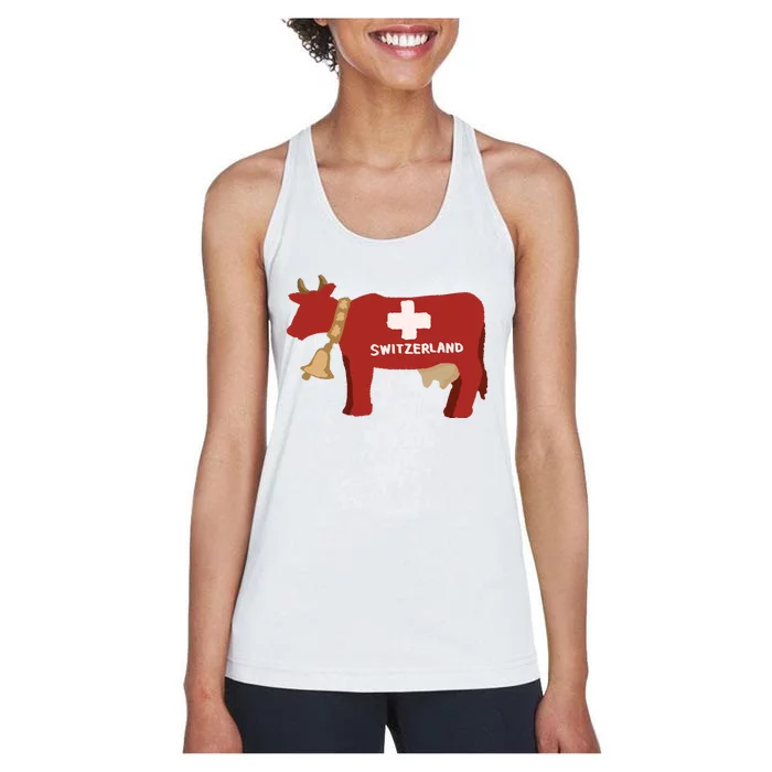 Switzerland Swiss Cow Women's Racerback Tank