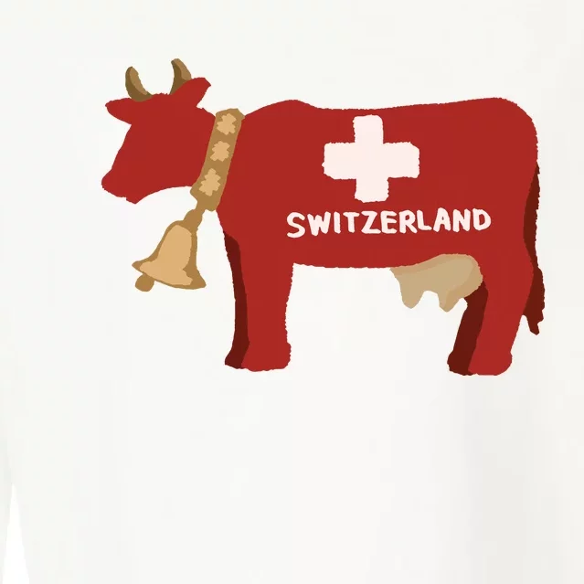 Switzerland Swiss Cow Cropped Pullover Crew