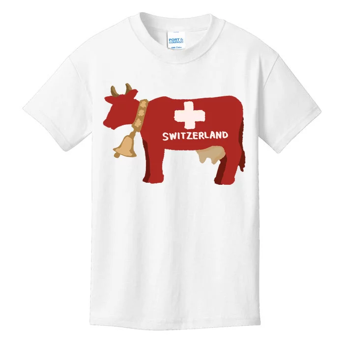 Switzerland Swiss Cow Kids T-Shirt