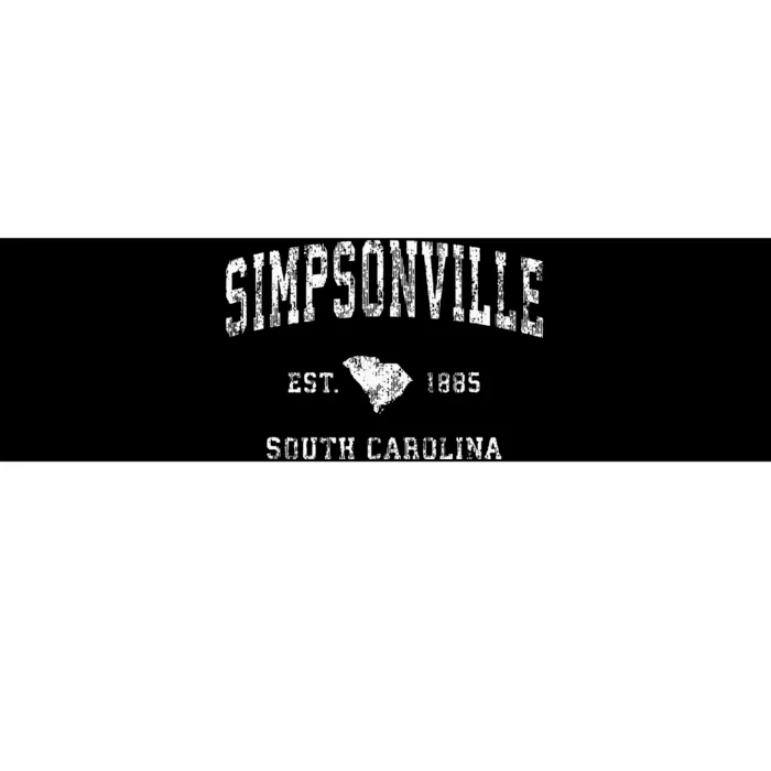 Simpsonville South Carolina Sc Vintage Athletic Sports Bumper Sticker