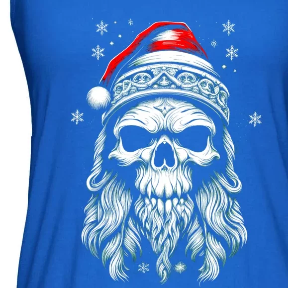 Skull/Skeleton Santa Claus Goth Horror Rock Metal Christmas Great Gift Ladies Essential Flowy Tank