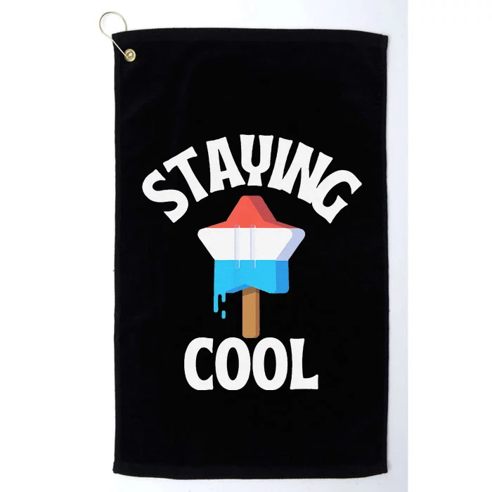 Summer Staying Cool Patriotic Popsicle 4th Of July Platinum Collection Golf Towel