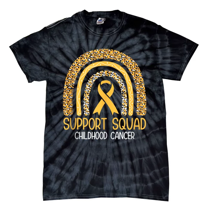 Support Squad Childhood Cancer Tie-Dye T-Shirt