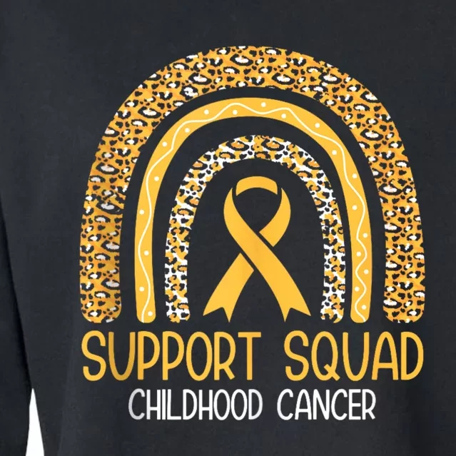 Support Squad Childhood Cancer Cropped Pullover Crew