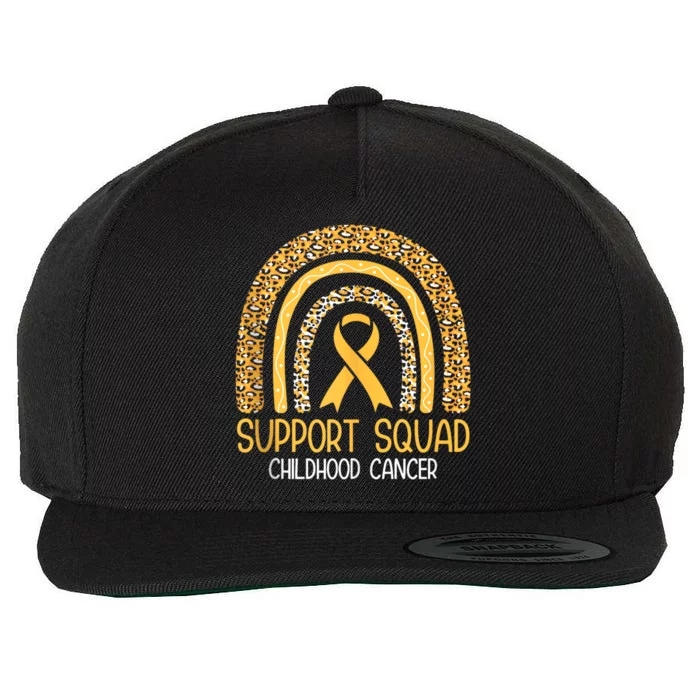 Support Squad Childhood Cancer Wool Snapback Cap