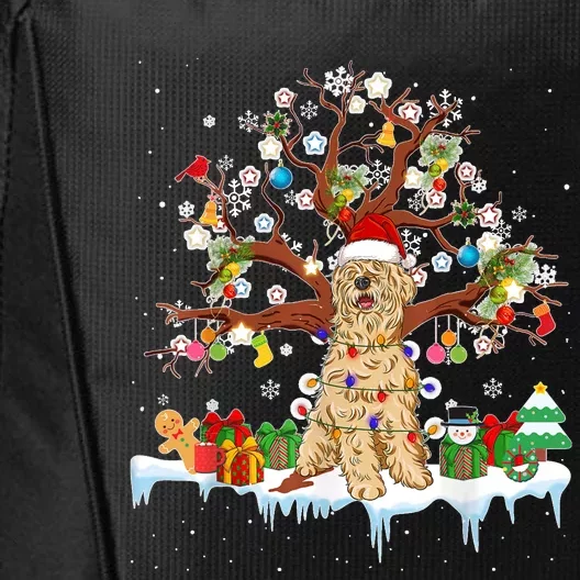 Santa Soft Coated Wheaten Terrier Dog Wearing Christmas Hat City Backpack