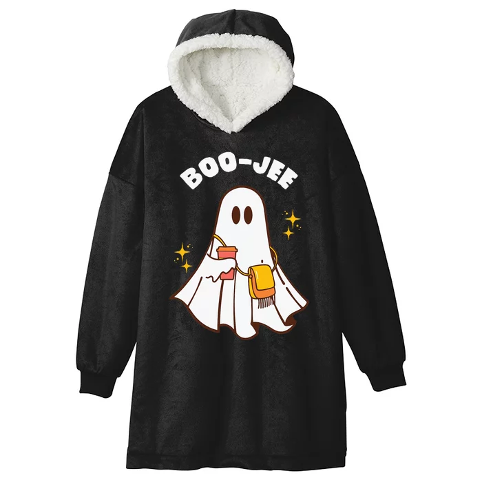 Spooky Season Cute Ghost Halloween Costume Boujee Boo Jee Hooded Wearable Blanket