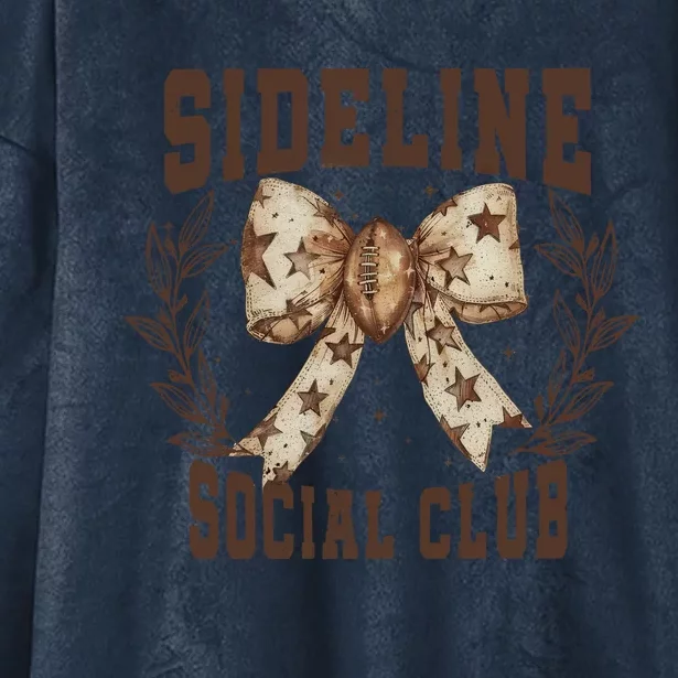 Sideline Social Club Fall Coquette Bow Hooded Wearable Blanket