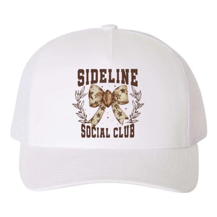 Sideline Social Club Fall Coquette Bow Yupoong Adult 5-Panel Trucker Hat