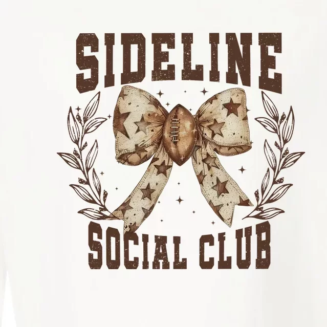 Sideline Social Club Fall Coquette Bow Cropped Pullover Crew