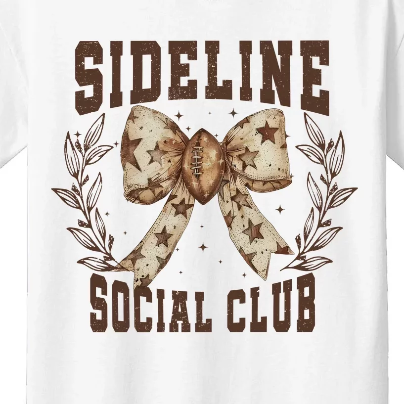 Sideline Social Club Fall Coquette Bow Kids T-Shirt