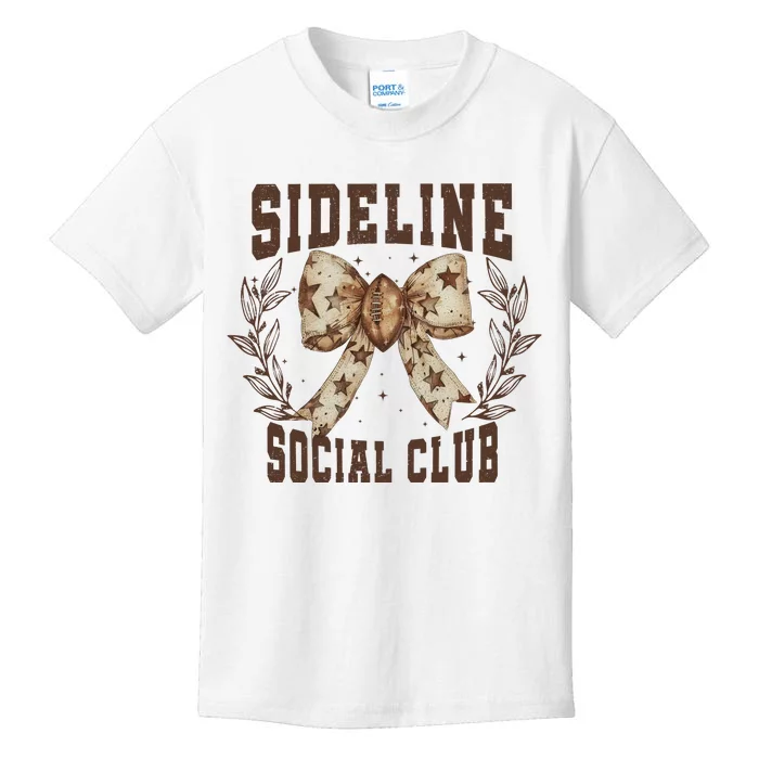 Sideline Social Club Fall Coquette Bow Kids T-Shirt