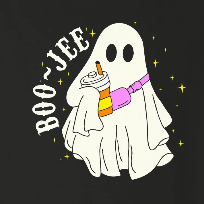 Spooky Season Cute Ghost Halloween Costume Boujee BooJee Toddler Long Sleeve Shirt