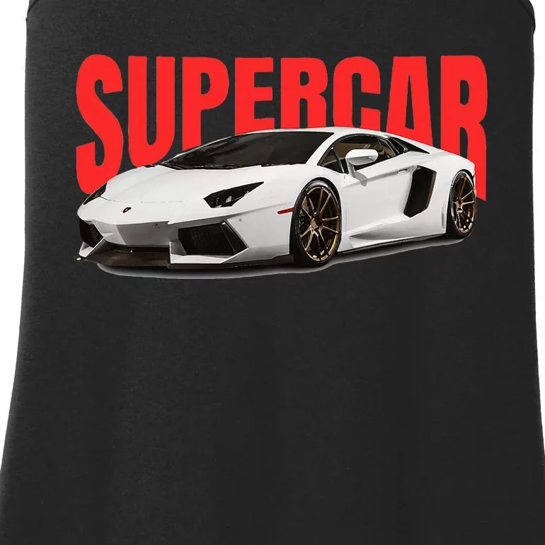 Supercar Sports Car Muscle Car And Race Car Ladies Essential Tank