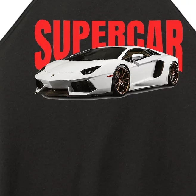 Supercar Sports Car Muscle Car And Race Car Women’s Perfect Tri Rocker Tank