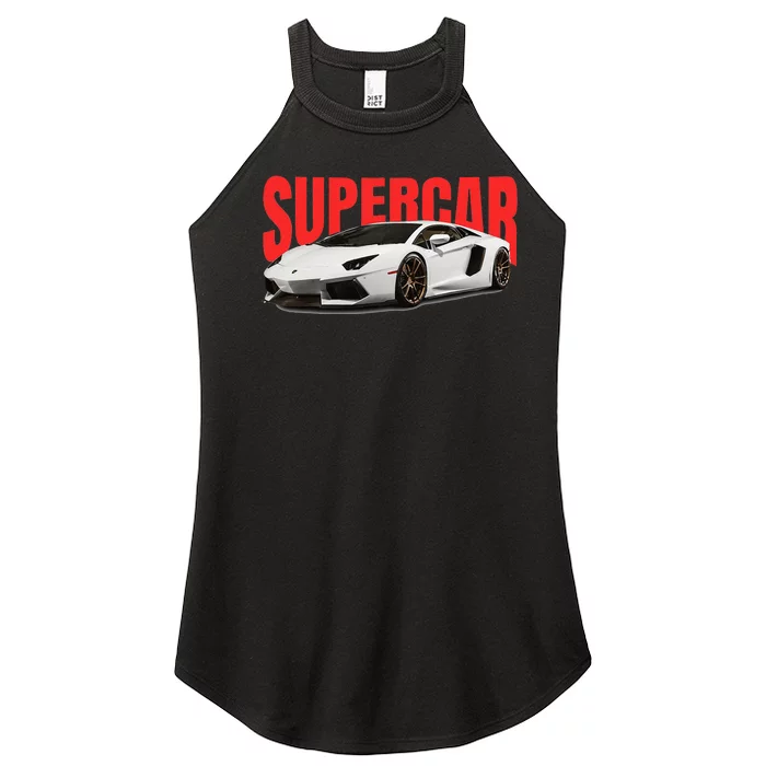 Supercar Sports Car Muscle Car And Race Car Women’s Perfect Tri Rocker Tank