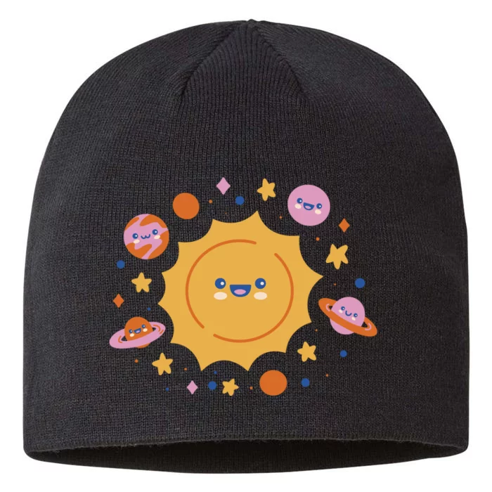 Solar System Cute Cartoon 8 1/2in Sustainable Knit Beanie