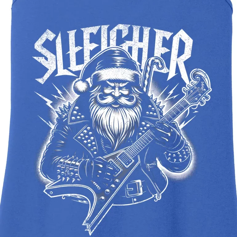 Sleigher Santa Claus Rock Christmas Funny Hail Santa Great Gift Ladies Essential Tank