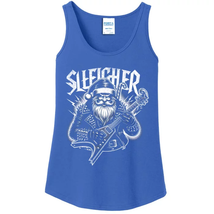 Sleigher Santa Claus Rock Christmas Funny Hail Santa Great Gift Ladies Essential Tank