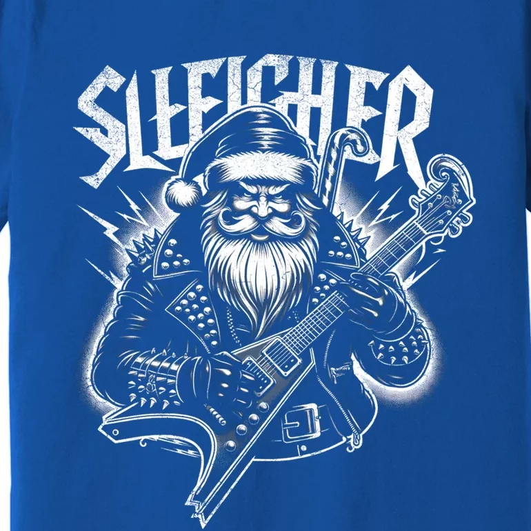 Sleigher Santa Claus Rock Christmas Funny Hail Santa Great Gift Premium T-Shirt