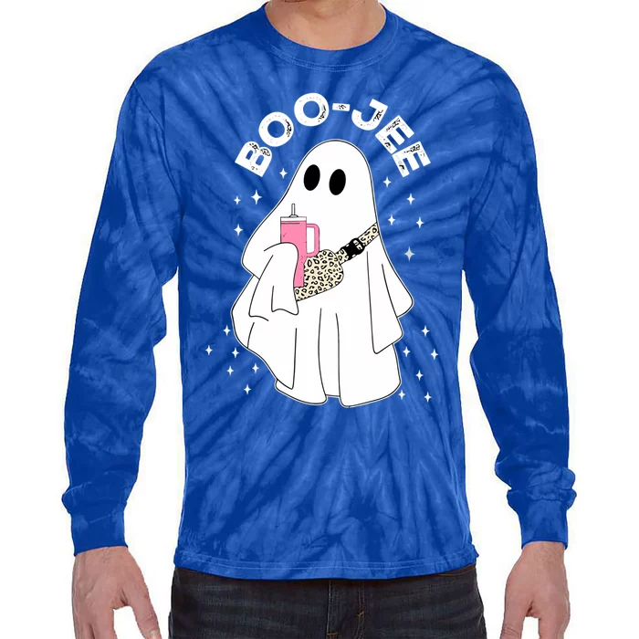 Spooky Season Cute Ghost Halloween Costume Boujee Boojee Gift Tie-Dye Long Sleeve Shirt