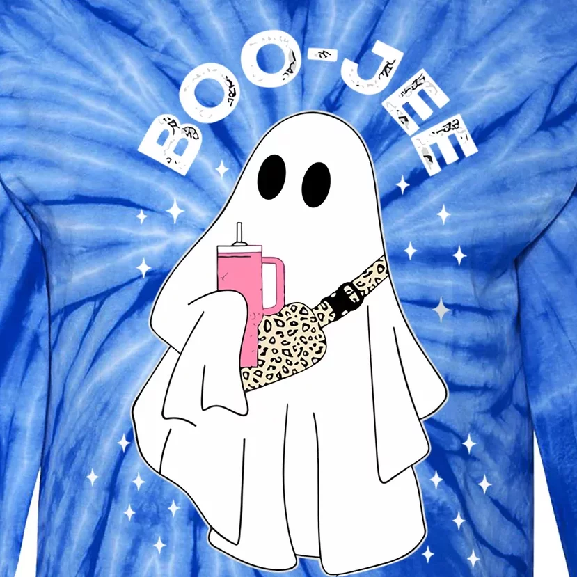 Spooky Season Cute Ghost Halloween Costume Boujee Boojee Gift Tie-Dye Long Sleeve Shirt