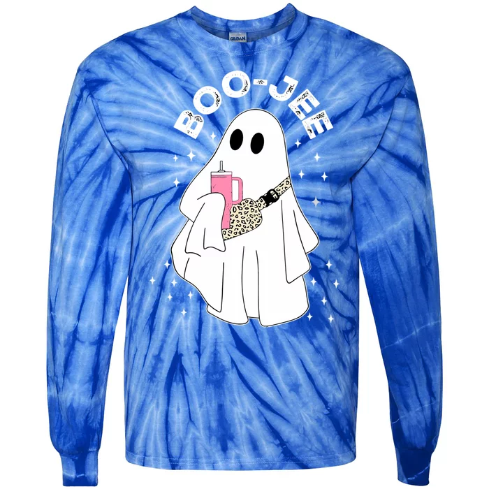 Spooky Season Cute Ghost Halloween Costume Boujee Boojee Gift Tie-Dye Long Sleeve Shirt