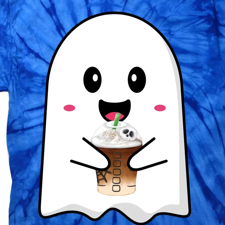 Spooky Season Cute Little Ghost Ice Coffee Halloween Tees Gift Tie-Dye T-Shirt