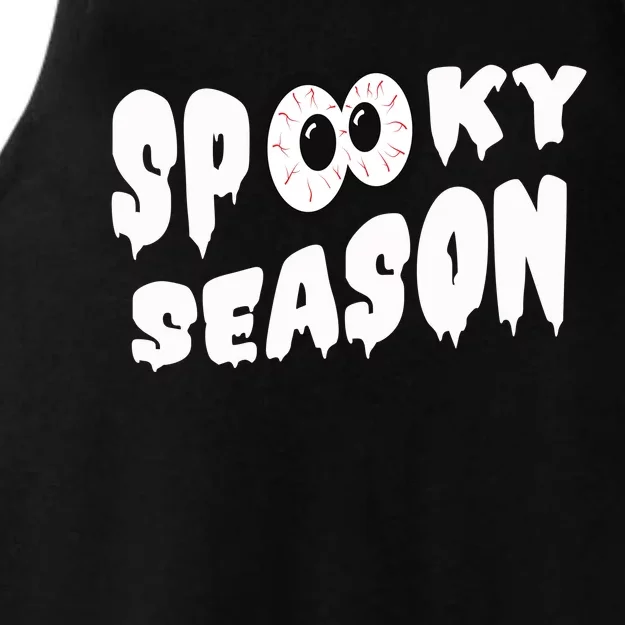 Spooky Season Crazy Eyes Halloween Ladies Tri-Blend Wicking Tank