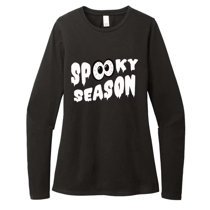 Spooky Season Crazy Eyes Halloween Womens CVC Long Sleeve Shirt