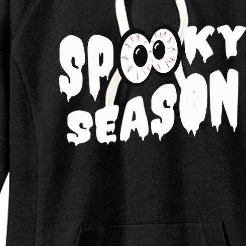 Spooky Season Crazy Eyes Halloween Women's Fleece Hoodie