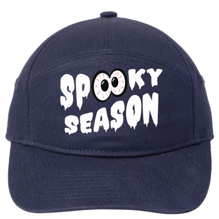 Spooky Season Crazy Eyes Halloween 7-Panel Snapback Hat