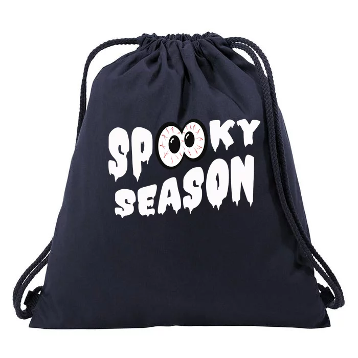 Spooky Season Crazy Eyes Halloween Drawstring Bag