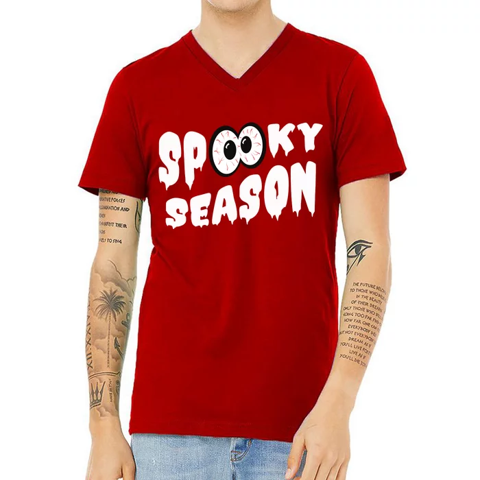 Spooky Season Crazy Eyes Halloween V-Neck T-Shirt