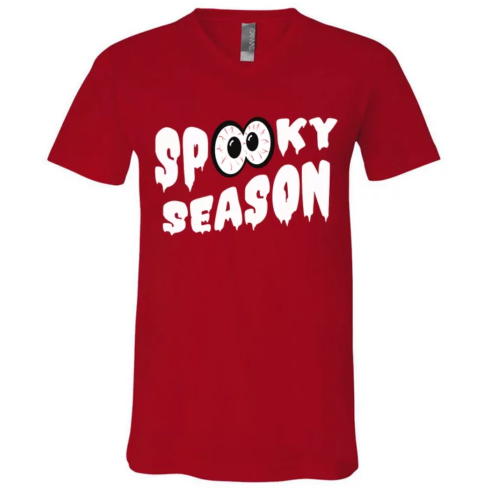 Spooky Season Crazy Eyes Halloween V-Neck T-Shirt