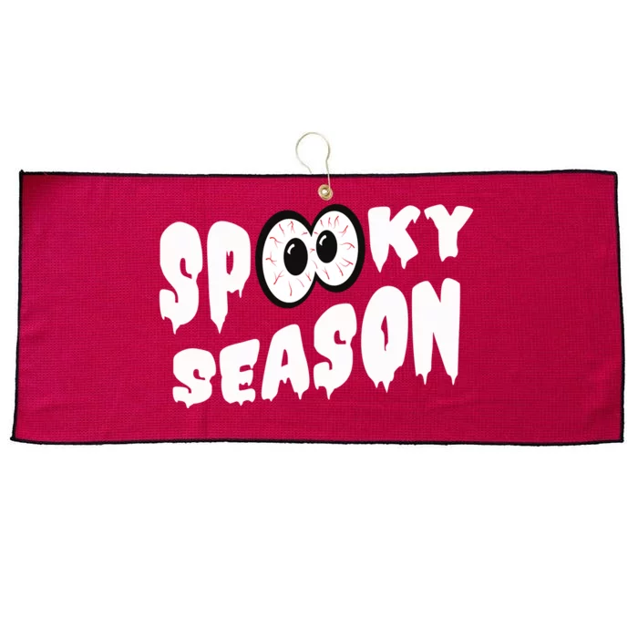 Spooky Season Crazy Eyes Halloween Large Microfiber Waffle Golf Towel