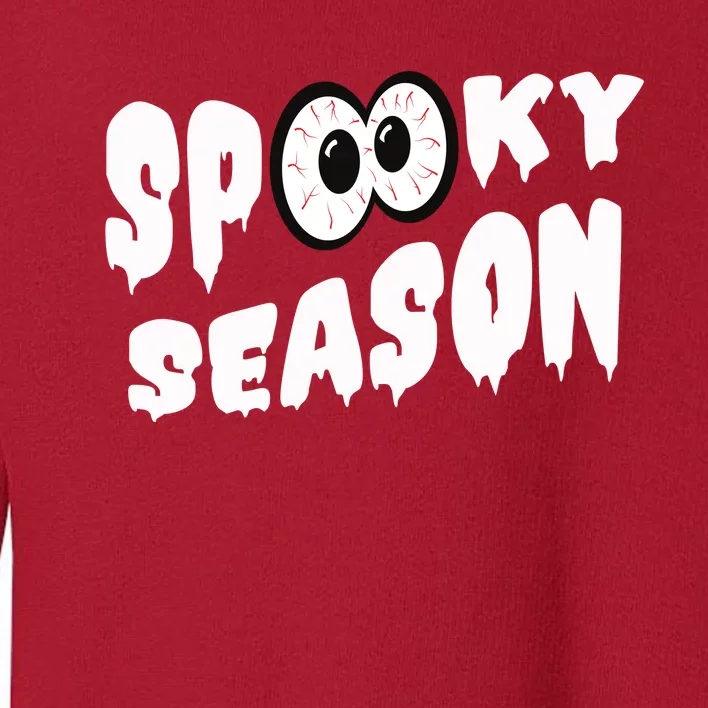 Spooky Season Crazy Eyes Halloween Toddler Sweatshirt